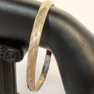 Sterling Silver Bangle Bracelet 925, Vintage, Pre-1948 Mexican, Arrowhead Design